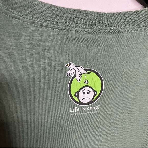 Life is Crap men’s funny t-shirt green golf size XXL - Picture 6 of 7